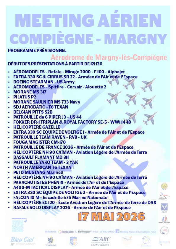 Dimanche 17 mai, la tête dans les nuages à Margny pour le meeting&nbsp;aérien